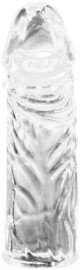Capa Peniana Transparente com Veias Salientes e Glande ? 15 x 3,3 cm